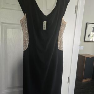 Joseph Ribkoff Elegant Black Dress with Sparkling Accents